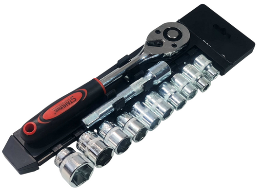 12 pcs 3/8-inch 8-19mm socket set with ratchet Cr-V Drive