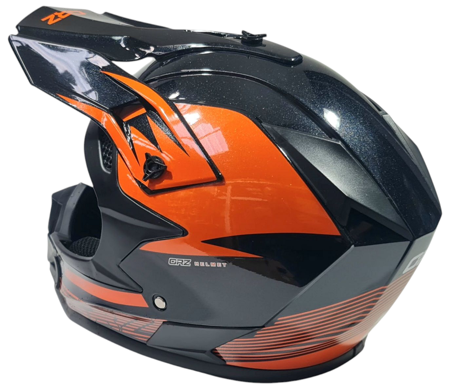 КАСКА -№324 -М- Черно+Оранж ORZ MT -38 -671986мт