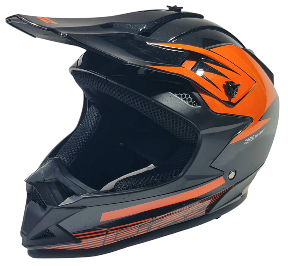КАСКА -№324 -М- Черно+Оранж ORZ MT -38 -671986мт