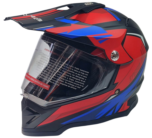 КАСКА- №325- Крос-А3826 Маt-Черна с Червено -L-