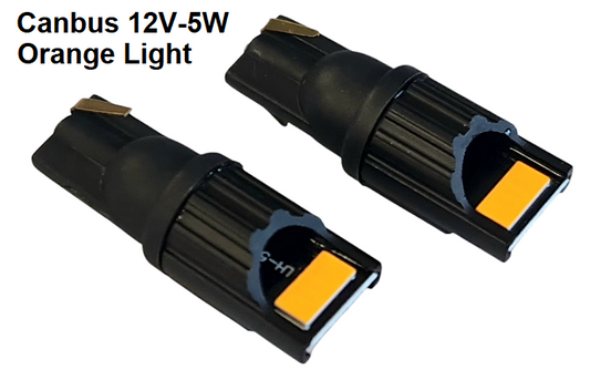 Крушки -Led- T10 12V-5W Оранжеви 2бр./к-т -9455-2