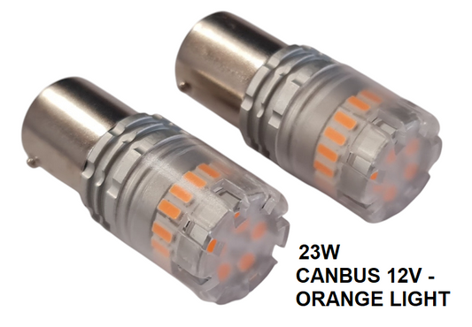Крушки -Led- 1св.12V с цок.Оранж. 23W-2бр. -7717-3