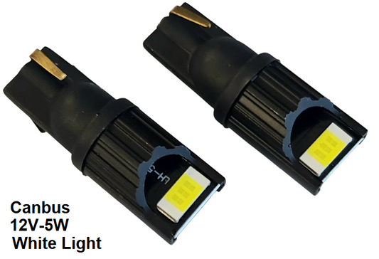 Крушки -Led- T10 12V-5W Бели 2бр./к-т -9455-1