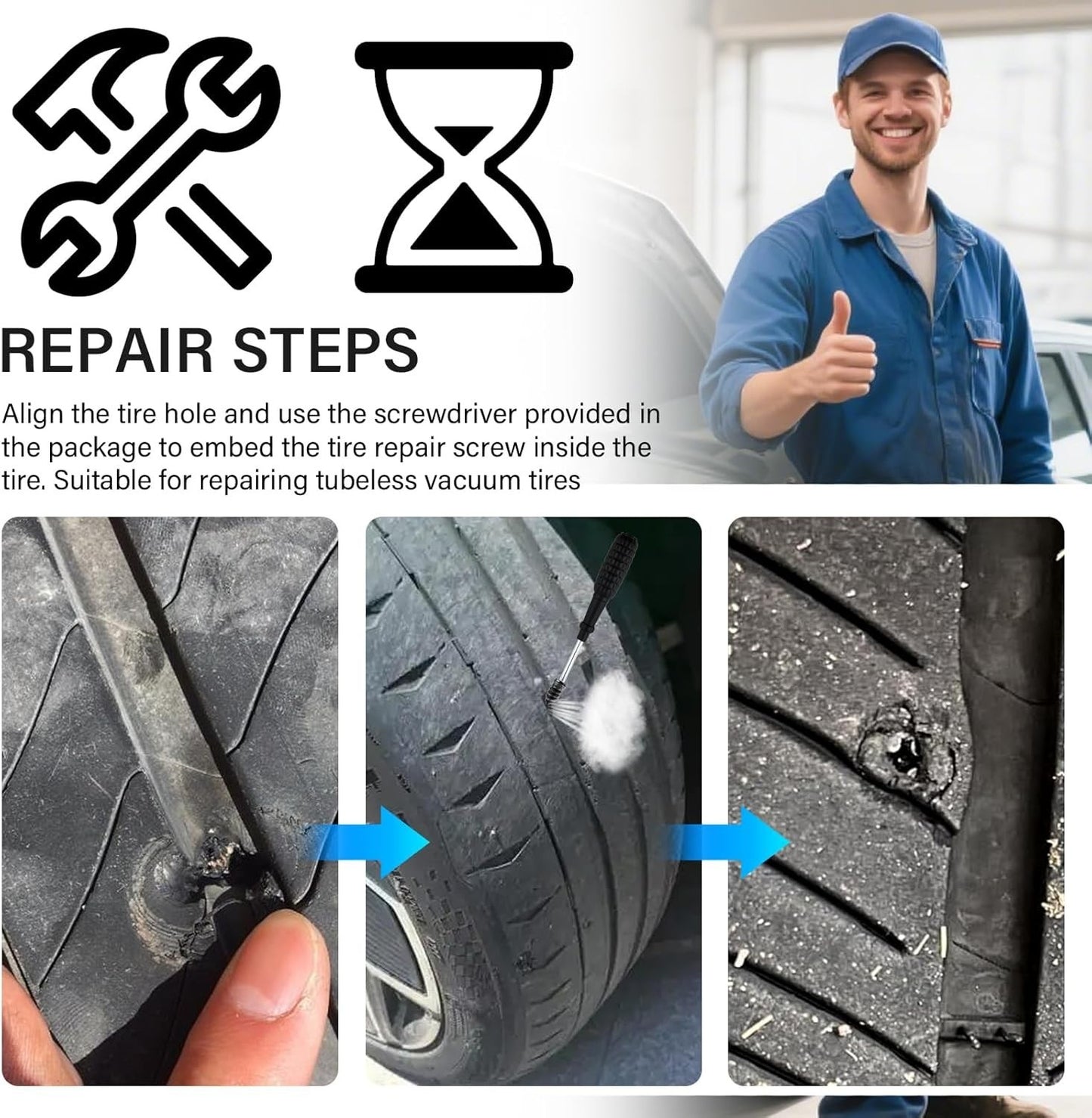 ФИТИЛ -за гуми -Видии-12бр W17379-4