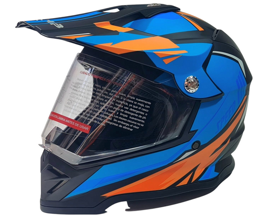 КАСКА- №328- Крос-А3826 Маt-Чернa съ Синьo -XL-