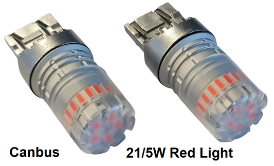 Крушки -Led- 2св.без цок. Червен 21/5W 2бр 7443-3