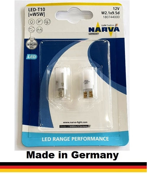 NARVA-18074 -Led- T10 /2бp.к-т/-габ. без цок.